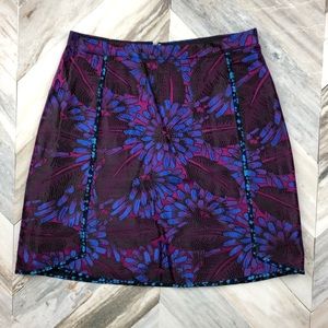J.Crew Mini Skirt Midnight Floral Jacquard Size 4